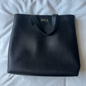 Madewell leather bag with custom ‘Isabella’ embossed